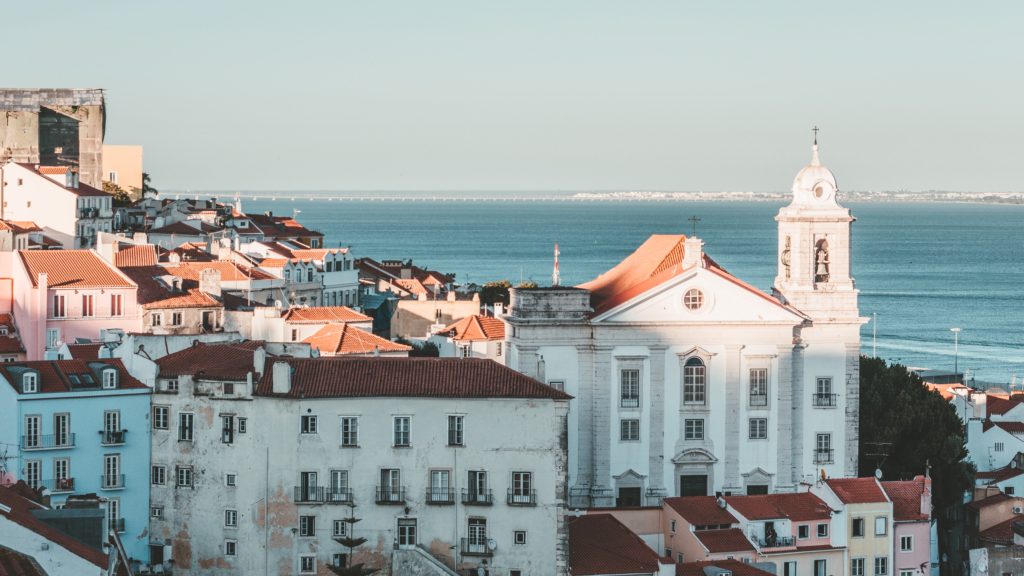 View over the charming neighbourhood of Alfama, Lisbon's oldest quarter.