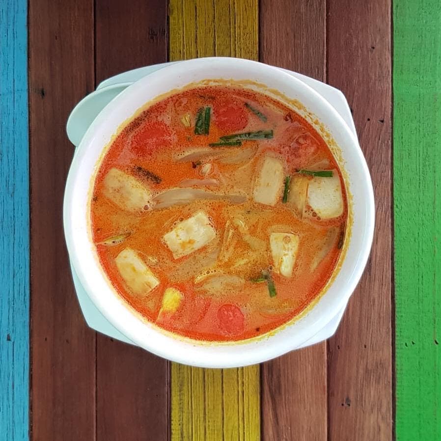 Tom Yum Goong - We had this one in a little restaurant facing in Railay Beach, one of the most beautiful beaches in the World. 