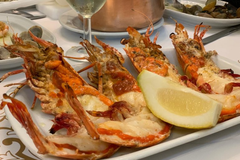 The Giant Tiger Prawns are one of Ramiro's specialities.